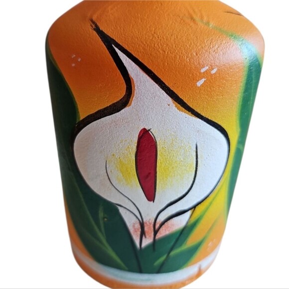 Vintage Grupo Corona Mexican Barware Set Hand-Painted Decanter + 6 Shot Glasses - Picture 9 of 16